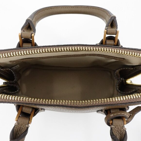 Tory Burch Swing Mini Leather Handbag Taupe Oak OS - Picture 14 of 14